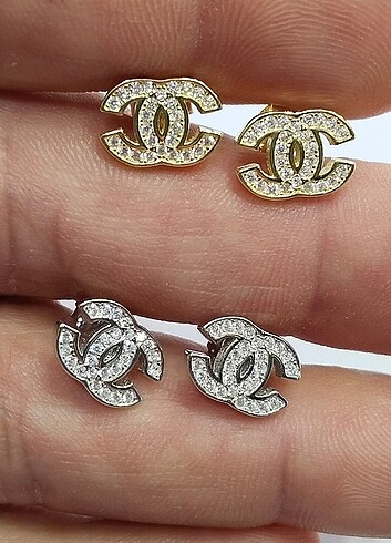 Chanel CHANEL 925 AYAR GÜMÜŞ KÜPE VE KOLYE UCU 