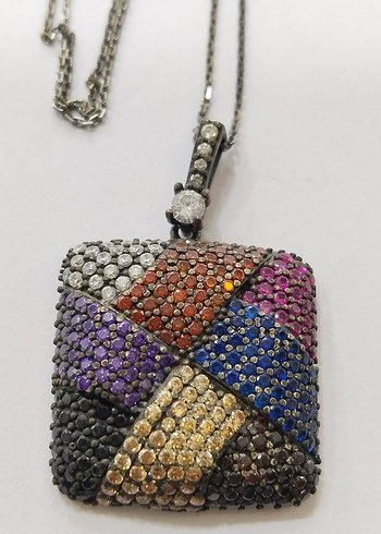 Renkli Payetli Kadın Kolye Ucu - Görsel 12