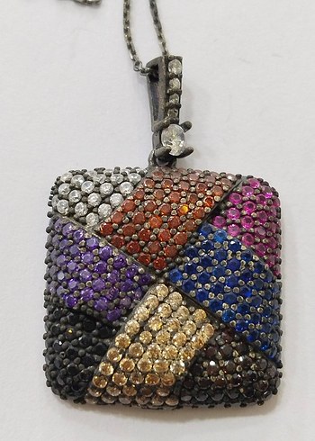 Renkli Payetli Kadın Kolye Ucu - Görsel 10