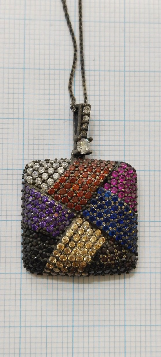 Renkli Payetli Kadın Kolye Ucu - Görsel 5