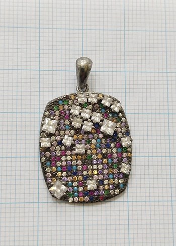 Renkli Payetli Kadın Kolye Ucu - Görsel 2