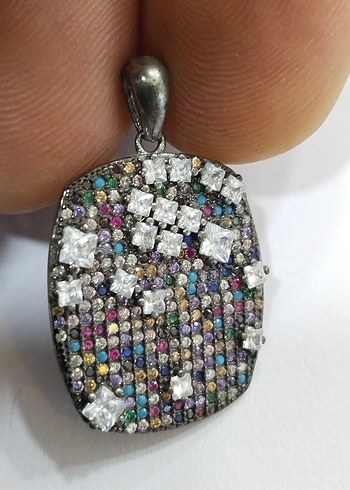 Renkli Payetli Kadın Kolye Ucu - Görsel 7