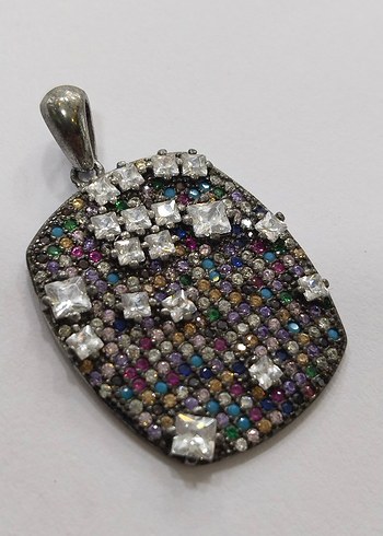 Renkli Payetli Kadın Kolye Ucu - Görsel 4