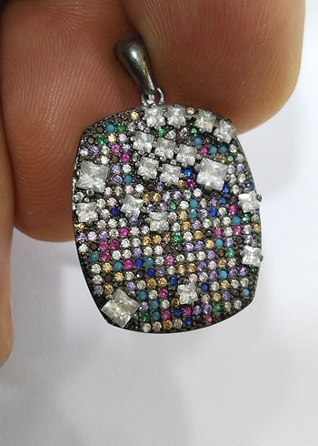 Renkli Payetli Kadın Kolye Ucu - Görsel 8