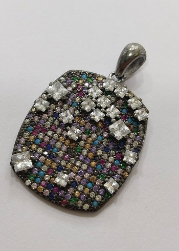 Renkli Payetli Kadın Kolye Ucu - Görsel 5