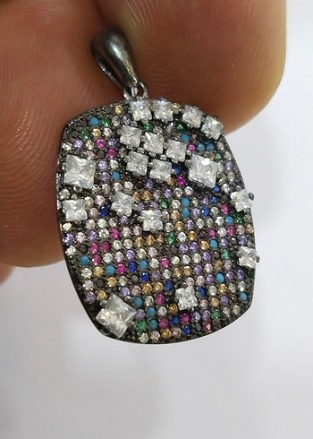 Renkli Payetli Kadın Kolye Ucu - Görsel 3