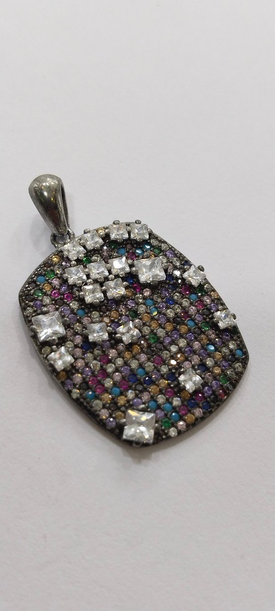 Renkli Payetli Kadın Kolye Ucu - Görsel 4