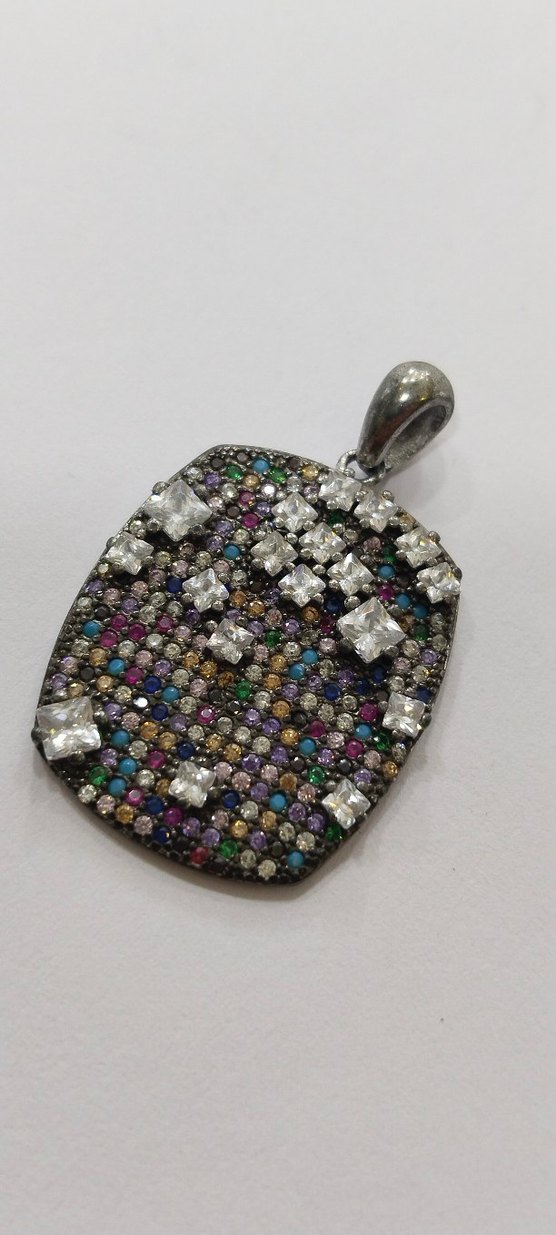 Renkli Payetli Kadın Kolye Ucu - Görsel 5