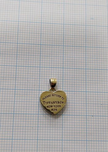 Vintage Tiffany&Co Kalp Kolye Ucu Altın Renk - Görsel 6