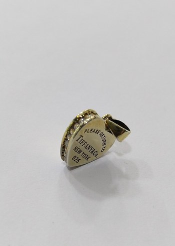 Vintage Tiffany&Co Kalp Kolye Ucu Altın Renk - Görsel 4