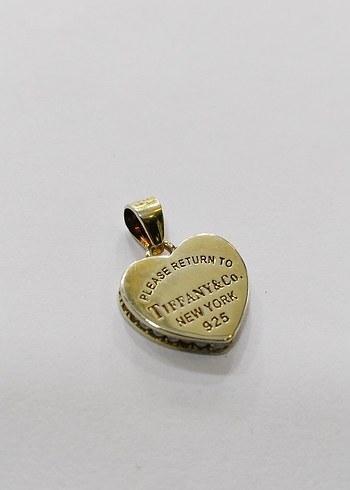 Vintage Tiffany&Co Kalp Kolye Ucu Altın Renk - Görsel 2