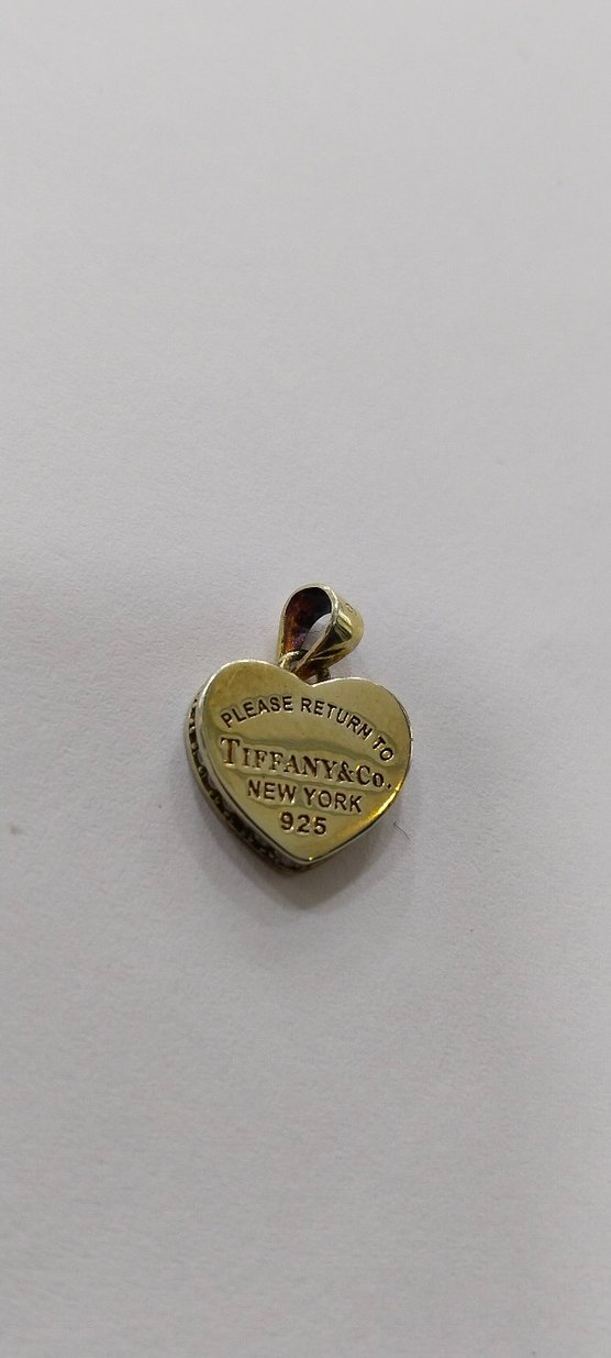 Vintage Tiffany&Co Kalp Kolye Ucu Altın Renk - Görsel 5