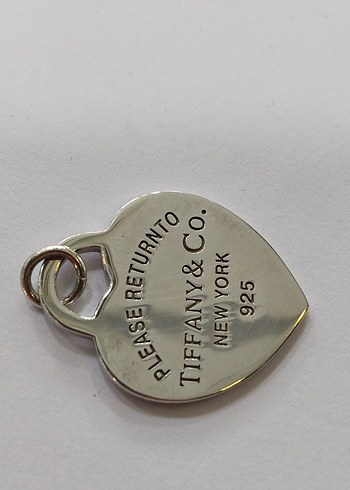 Tiffany & Co. Altın Zincir Detaylı Vintage Kalp Charm - Görsel 4