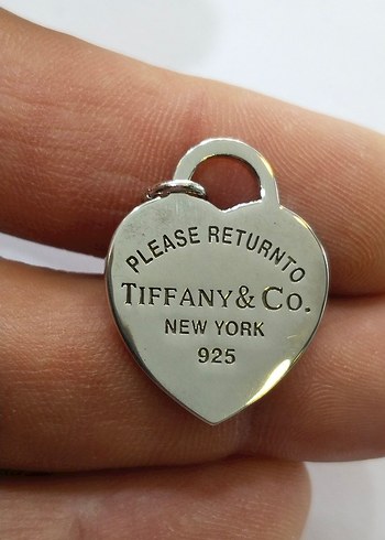 Tiffany & Co. Altın Zincir Detaylı Vintage Kalp Charm - Görsel 2