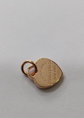 Altın Renkli Zincir Detaylı Kalp Kolye Ucu - Görsel 7