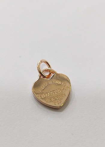 Altın Renkli Zincir Detaylı Kalp Kolye Ucu - Görsel 12