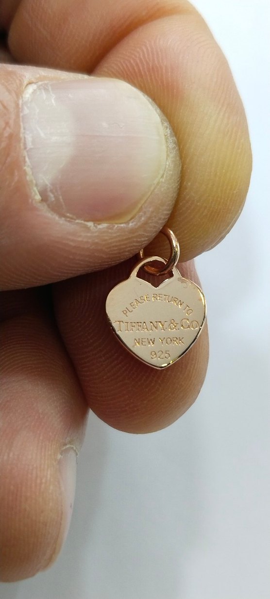 Altın Renkli Zincir Detaylı Kalp Kolye Ucu - Görsel 2