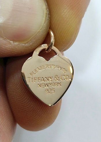 Altın Renk Zincir Detaylı Kalp Kolye Ucu - Görsel 6