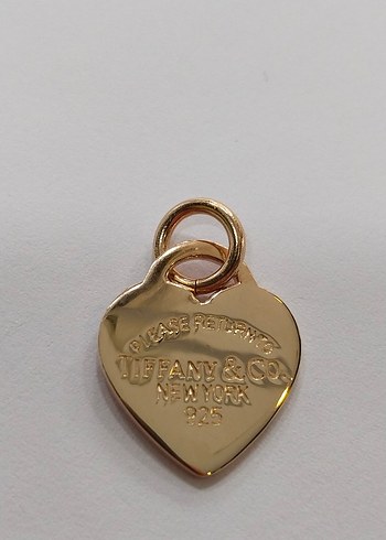 Altın Renk Zincir Detaylı Kalp Kolye Ucu - Görsel 14