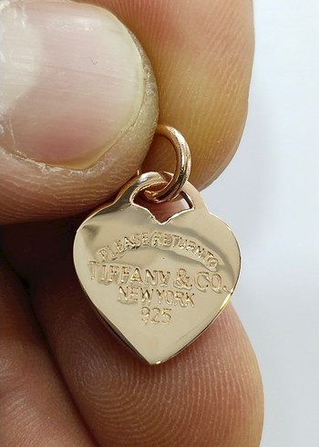 Altın Renk Zincir Detaylı Kalp Kolye Ucu - Görsel 11