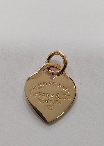 Altın Renk Zincir Detaylı Kalp Kolye Ucu - Görsel 9