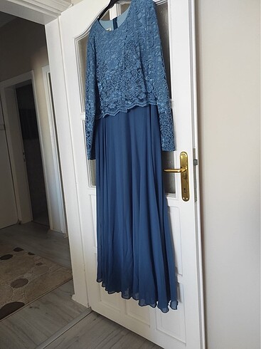 Mavi Tesettür elbise - Görsel 3