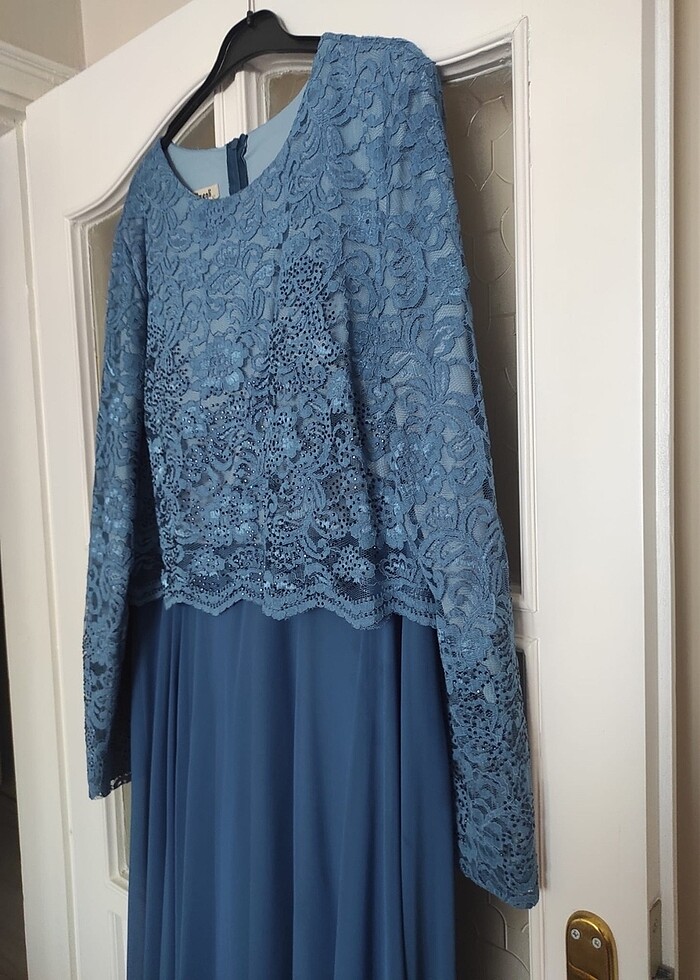 Mavi Tesettür elbise - Görsel 2