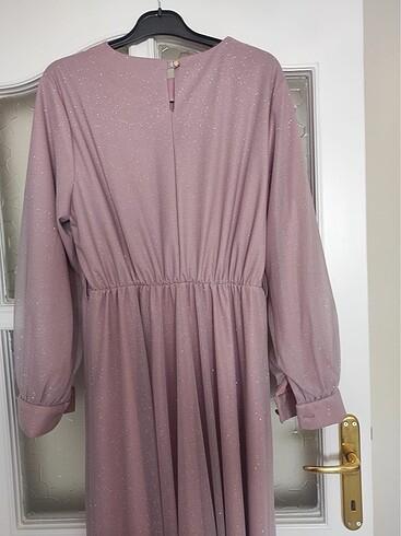 Lila gik tasarim tesettür elbise - Görsel 2