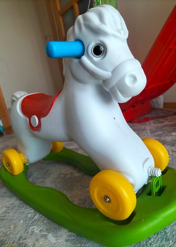 Renkli Plastik Atlı Salıncak