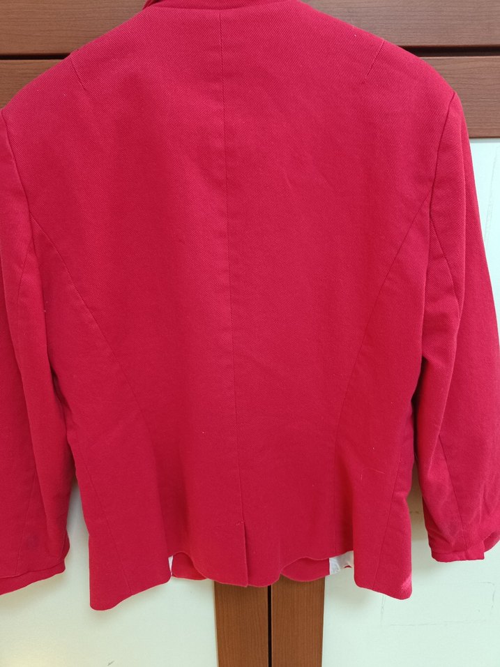 Kırmızı Düğmeli Kadın Blazer Ceket - Görsel 4