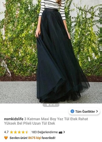 Diğer Maxi boy tül etek