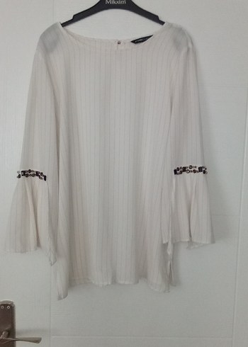 LC Waikiki Bohem Nakışlı Beyaz Kadın Bluz