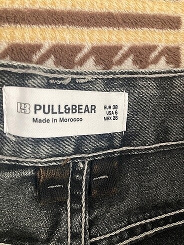 38 Beden gri Renk pull bear denim şort