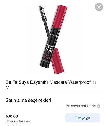 Be fit suya dayanıklı maskara