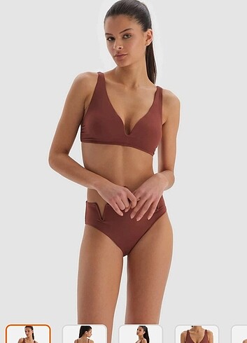 36 Beden kahverengi Renk Dagi bikini üstü
