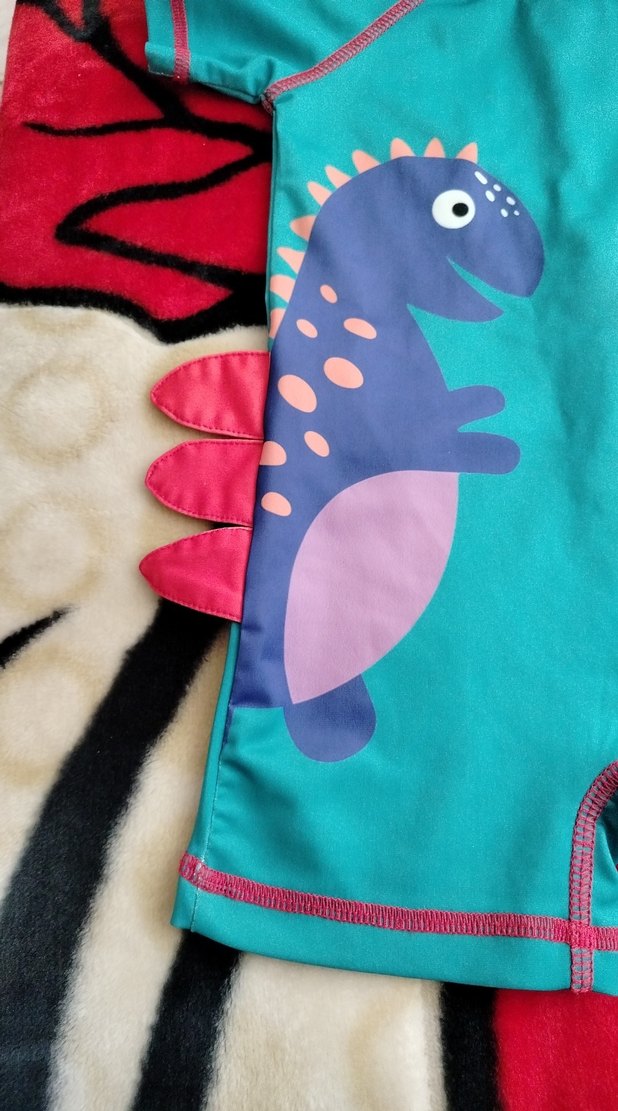 Turkuaz Dinozor Baskılı Erkek Mayo - Görsel 2