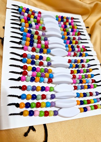 İsim Yazılabilen Boncuklu Renkli Bileklik - Görsel 2