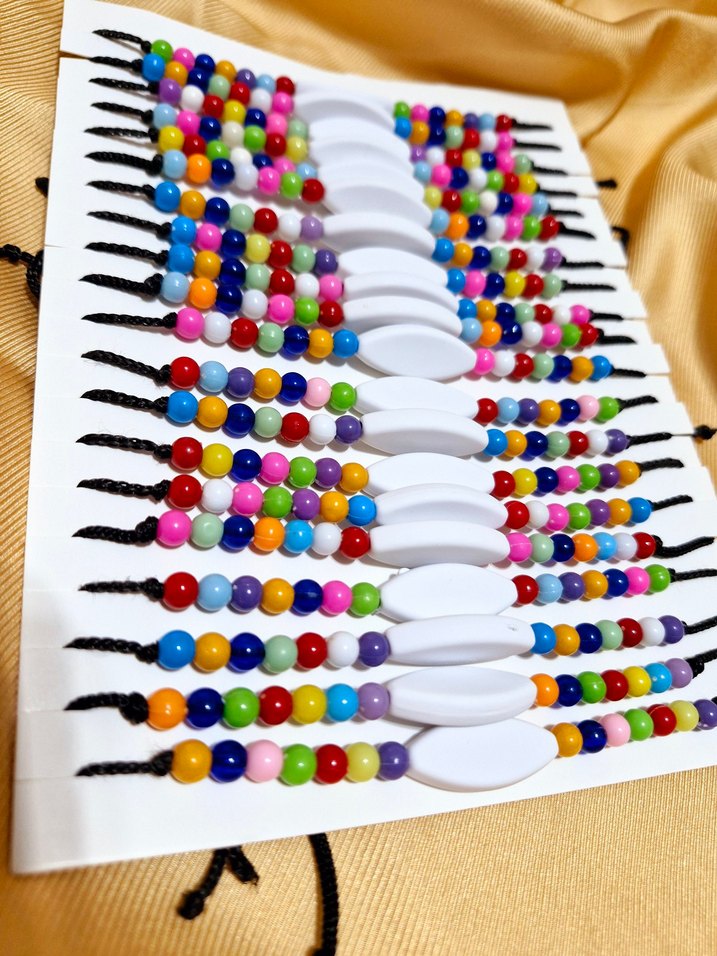 İsim Yazılabilen Boncuklu Renkli Bileklik - Görsel 2