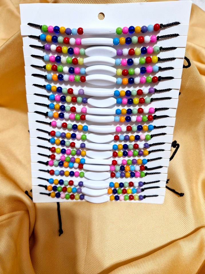 İsim Yazılabilen Boncuklu Renkli Bileklik - Görsel 3