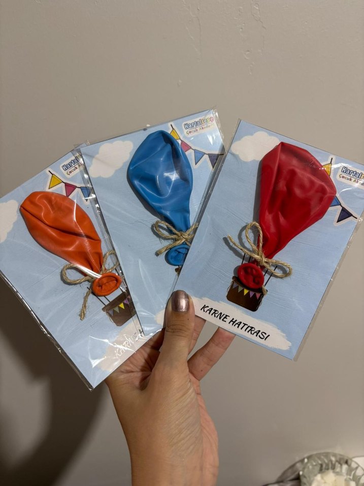 karne hediyesi / balonlu kart - Görsel 2