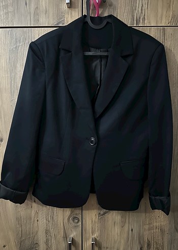 Zara Sik Lacivert Tek Dugmeli Blazer Ceket