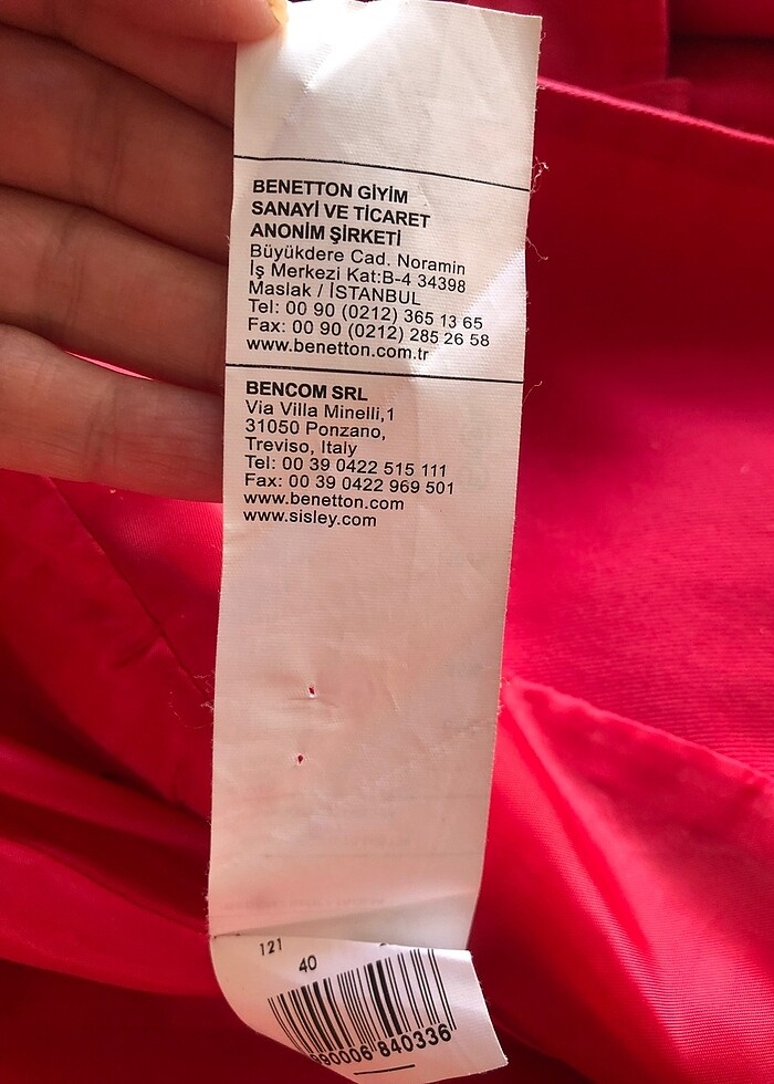 Benetton Kirmizi Perdesü - Görsel 3