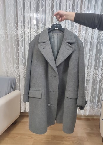 Gri Midi Boy Erkek Yün Kaban Alman malı Vintage Ürün - Görsel 2