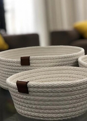 Ikea 3'lü Hasır Set Organizer 