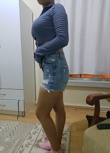 s Beden mavi Renk Stradivarius Bermuda şort 