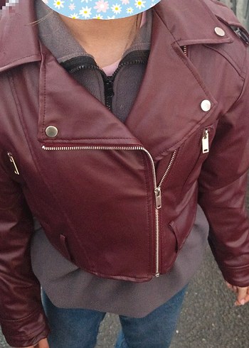 Bordo Kadın Deri Ceket 0 ürün - Görsel 7