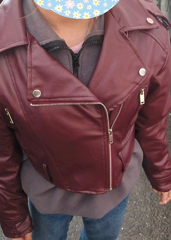 Bordo Kadın Deri Ceket 0 ürün - Görsel 13
