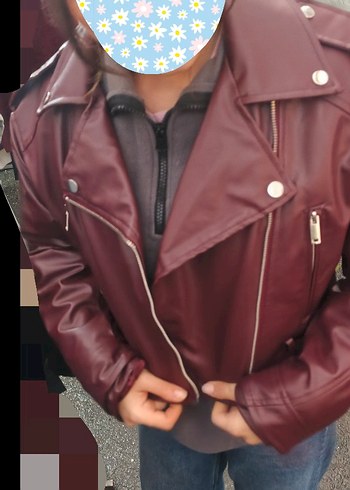 Bordo Kadın Deri Ceket 0 ürün - Görsel 9
