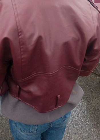 Bordo Kadın Deri Ceket 0 ürün - Görsel 2