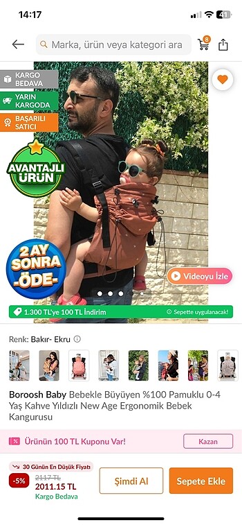 Baby Boroosh Büyüyebilen Kanguru - Görsel 6